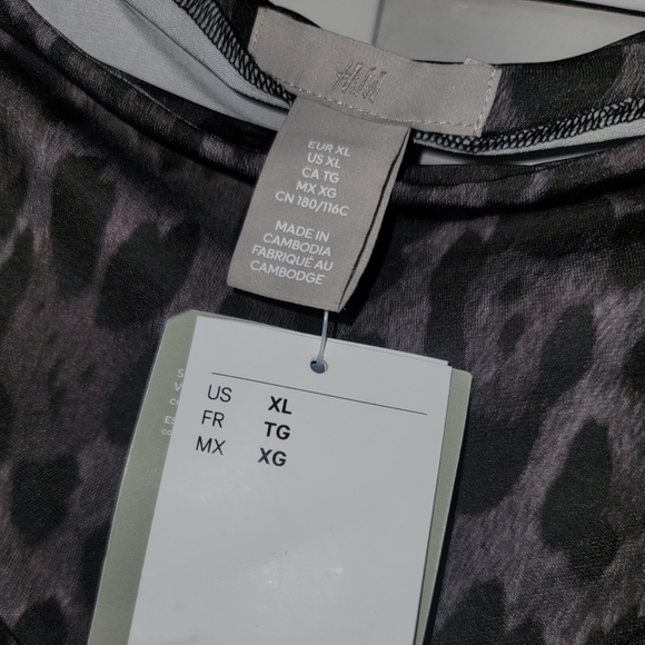 H&M Gathered Jersey Dress, XL - Picture 4 of 5